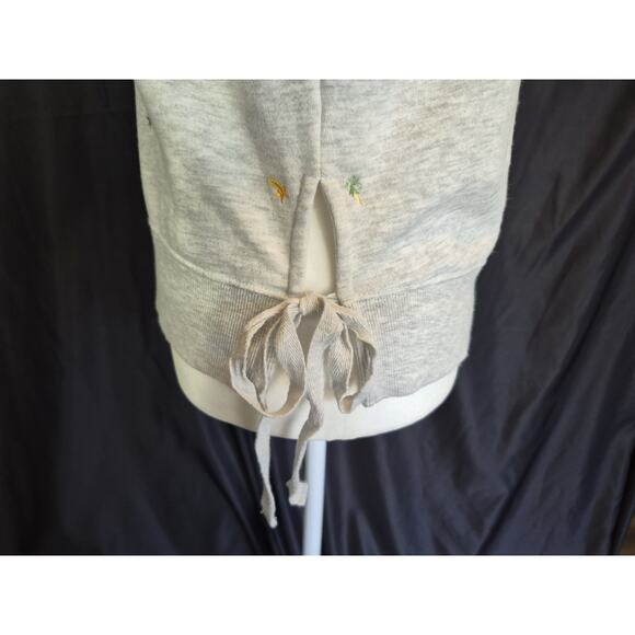 Marine Layer Embroidered Tie Waist Lucky Charm Nora Pullover Sweatshirt XS - Picture 5 of 7